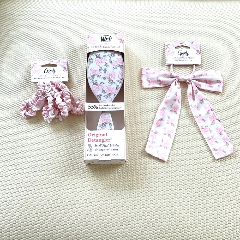 Brand New Set of Loveshackfancy Hair Accessories Wetbrush x Goody Collab